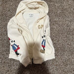 GAP Cream Kids Hoodie with Cartoon Character Design